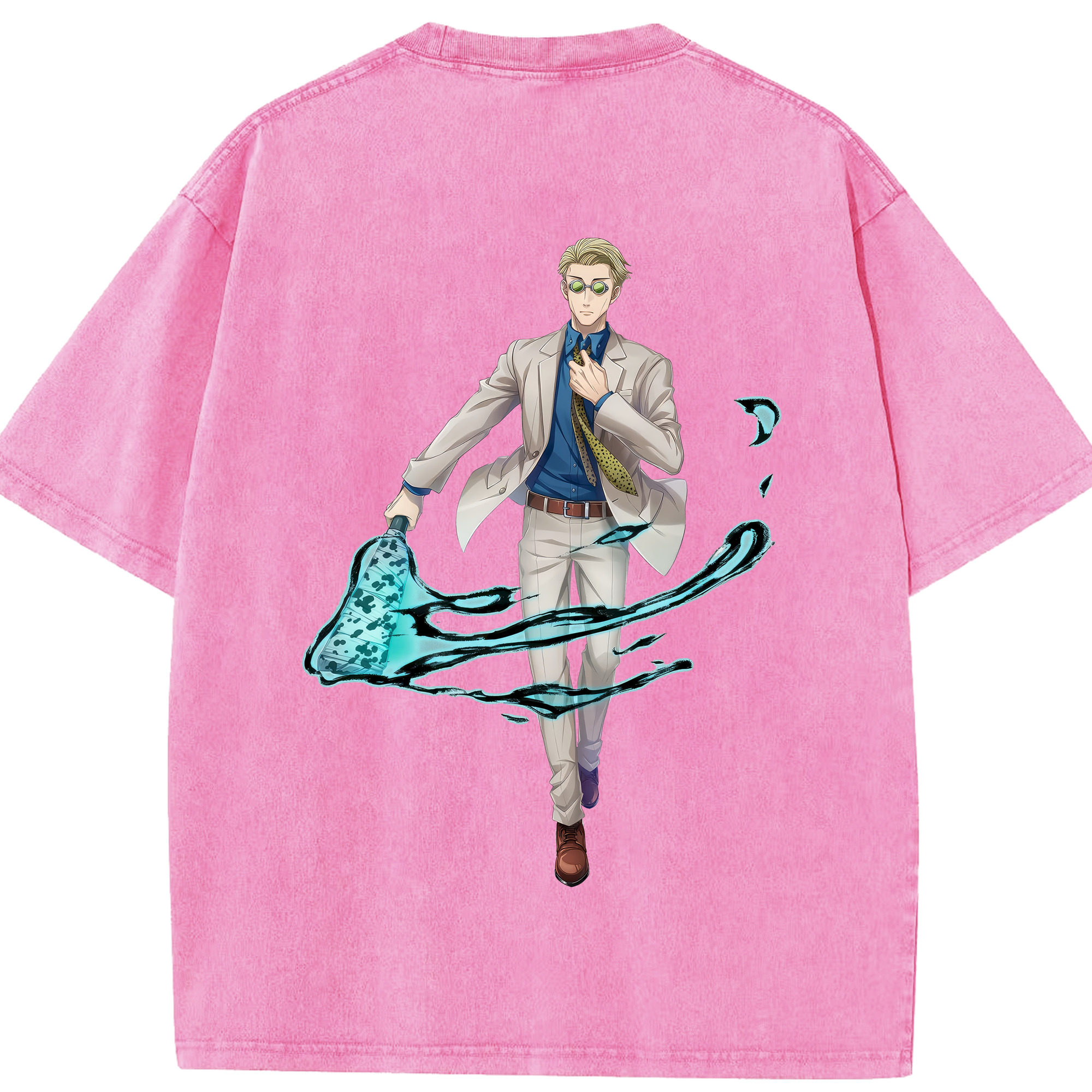 （画像用） 呪術廻戦 Jujutsu Kaisen 綿100% ヴィンテージ風 半袖Tシャツ（背面プリント）